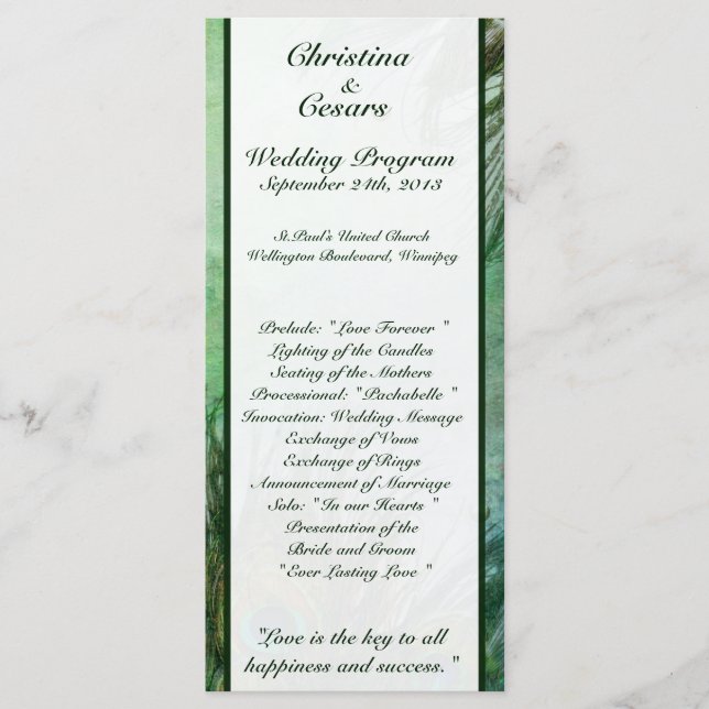 25 4x9 Penas Verdes do Programa de Casamento de Pa (Frente)