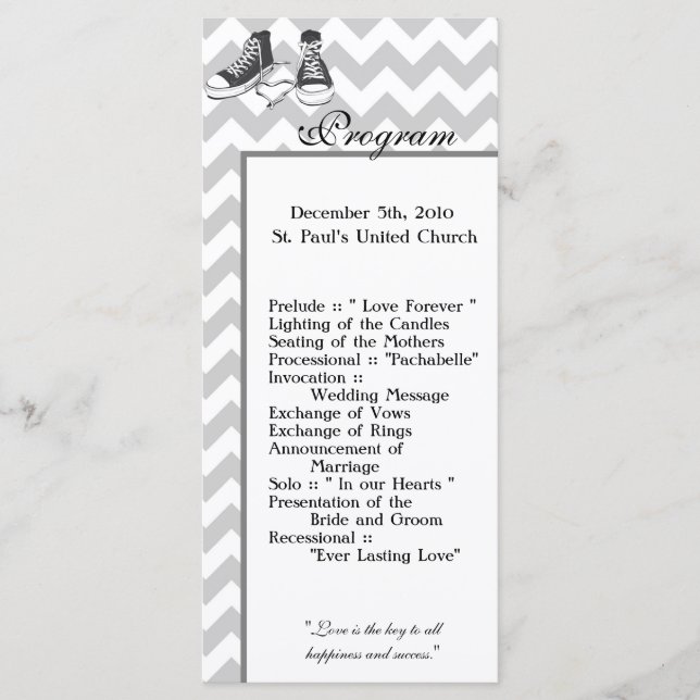 25 4x9 Programa Casamento Chevron Stripe Zig Zag P (Frente)