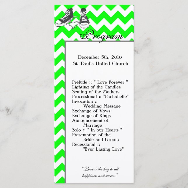 25 4x9 Programa Casamento Chevron Stripe Zig Zag P (Frente)