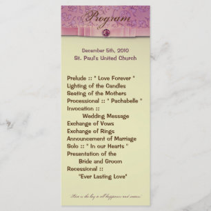 25 4x9 Programa de Casamento Ametist Jewel Embosse