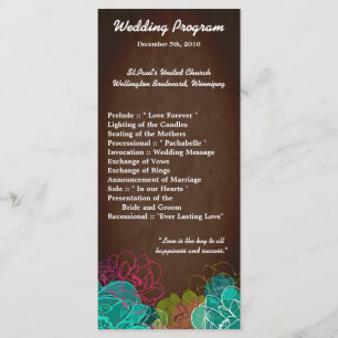 25 4x9 Programa de Casamento Flor Neon Primavera
