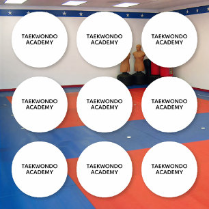 25 Adesivos Brancos Personalizados para Chão de Ta