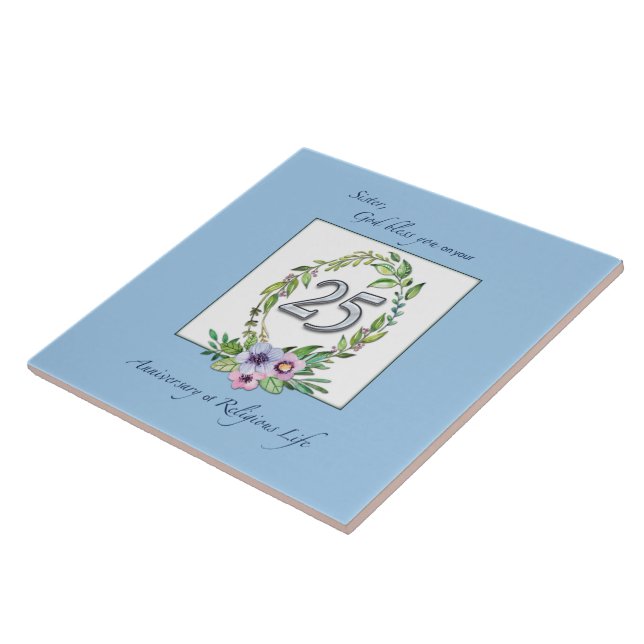 25 aniversário da Católica Nun Wreath e Silver (Lateral)