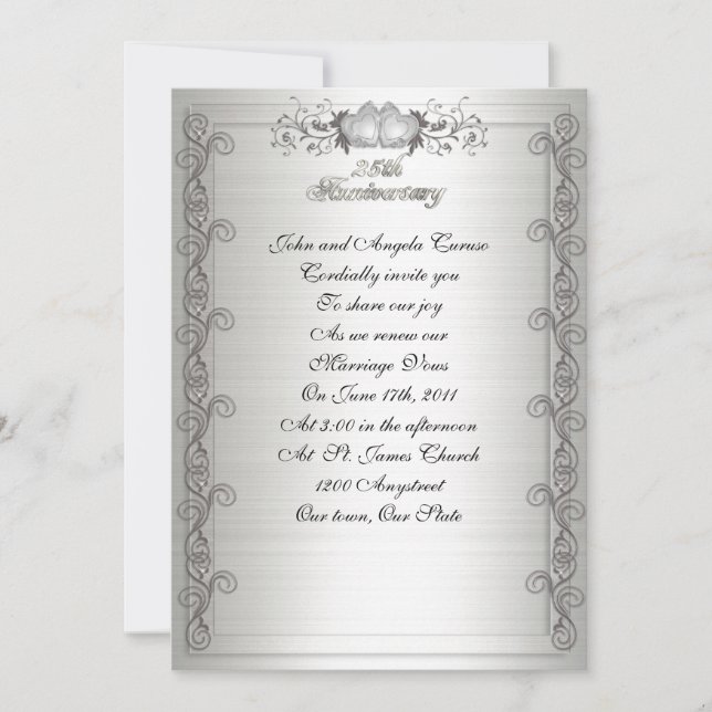 25 Aniversário de convite para renovação (Frente)