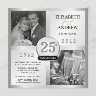 25 Anos de Casamento - Convites com Foto