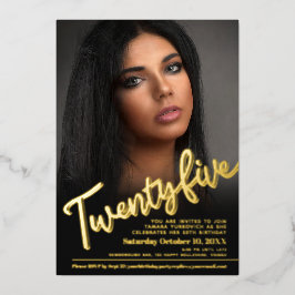 25 Birthday - script de fotos personalizado gold