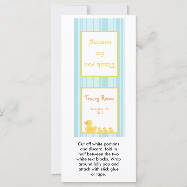 25 Bolhas de Borracha de Tópio Lollipop Ducky (Frente)