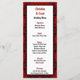 25 Cartões de menu Rub de embelezamento do Ornamen