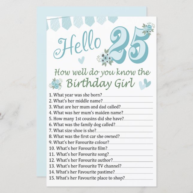 25. Como você conhece a aniversariante? (Frente/Verso)