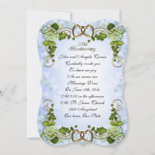 25 Convite de aniversário Hydrangeas