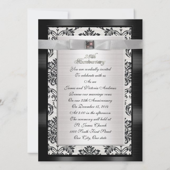 25 convite de festas de aniversário grande tamanho (Frente)