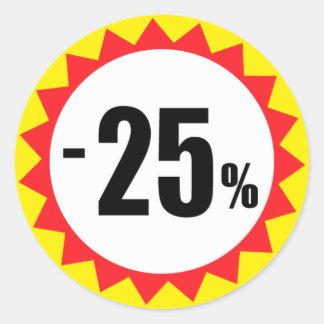 25% de adesivos com desconto de venda vermelho ama