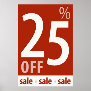 25% poderoso FORA do sinal da VENDA - poster das