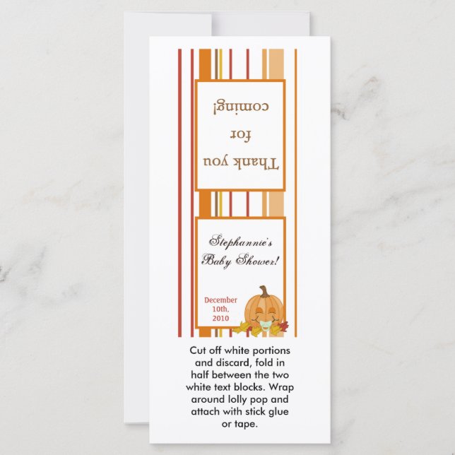 25 Pop-Pau Outono outono Pumpkin Bebê (Frente)