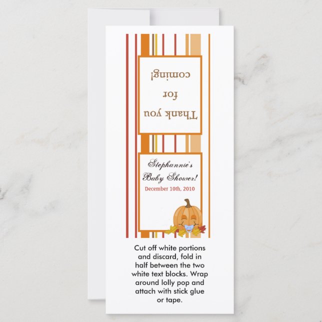 25 Pop-Pau Outono outono Pumpkin Bebê (Frente)