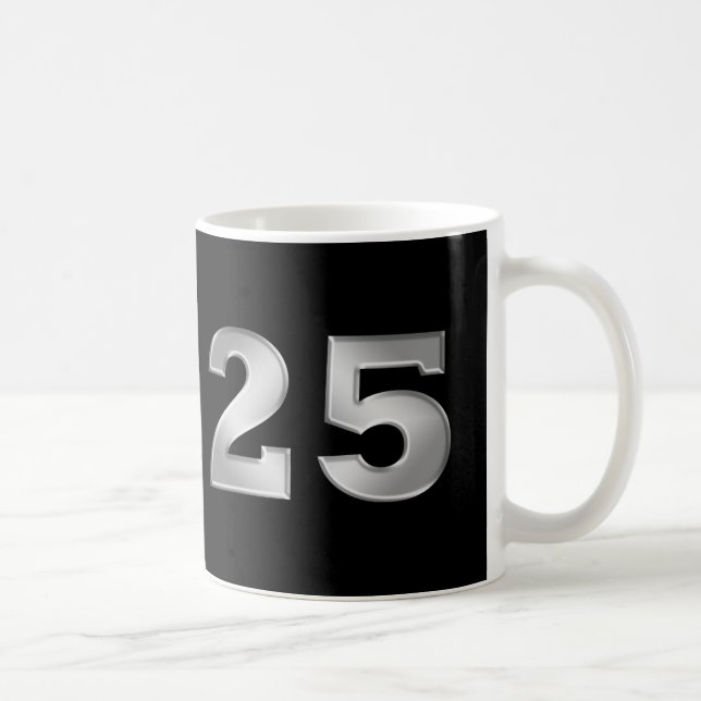 25 Silver Anniversário Mugs ou Canecas de cerveja (Direita)