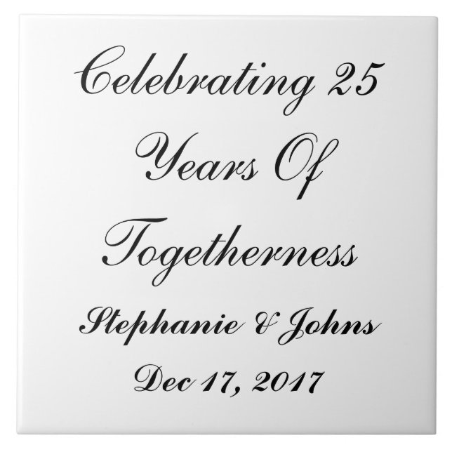 25 Silver Casamento Aniversário 25 Personalizado (Frente)