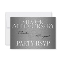 25 Silver Weding Annivsersary RSVP