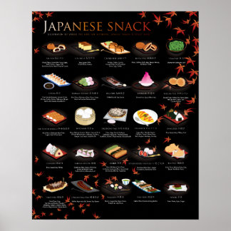25 SNACKS JAPONESES, MAPLE, Poster de 16"X20"