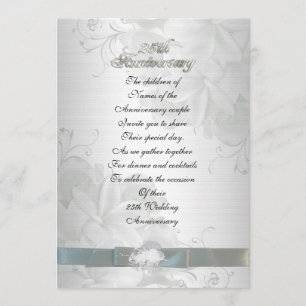 25o aniversário para o convite dos pais