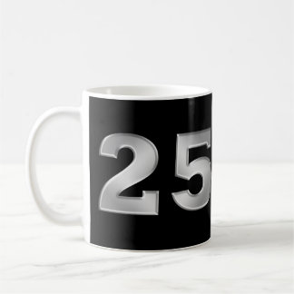 25o Caneca de prata do aniversário