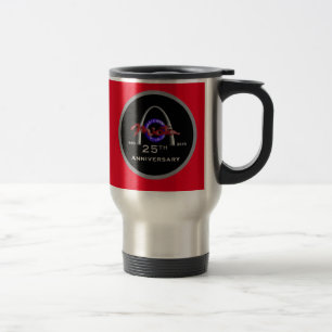 25o Caneca de viagem vermelha