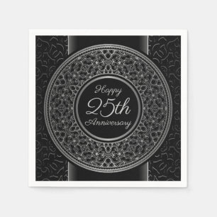 25o Guardanapo de papel do medalhão de prata do