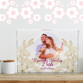 25th Spring Flowers Wedding Anniversary Design
