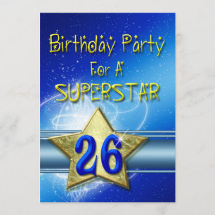 26º Convite de aniversário para um Superstar.