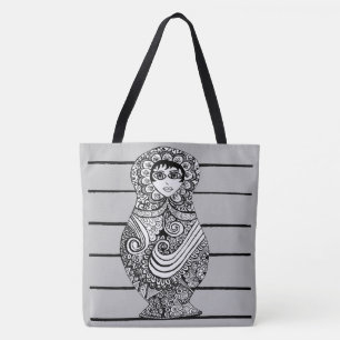 264 - Matrioska BW Tote Bag