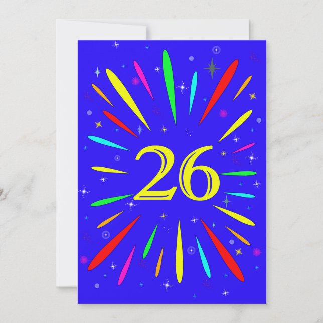 26.ª Explosão de Convite de aniversário (Frente)
