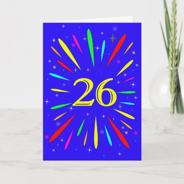 26.º Cartão de Explosão de Aniversário (Frente)