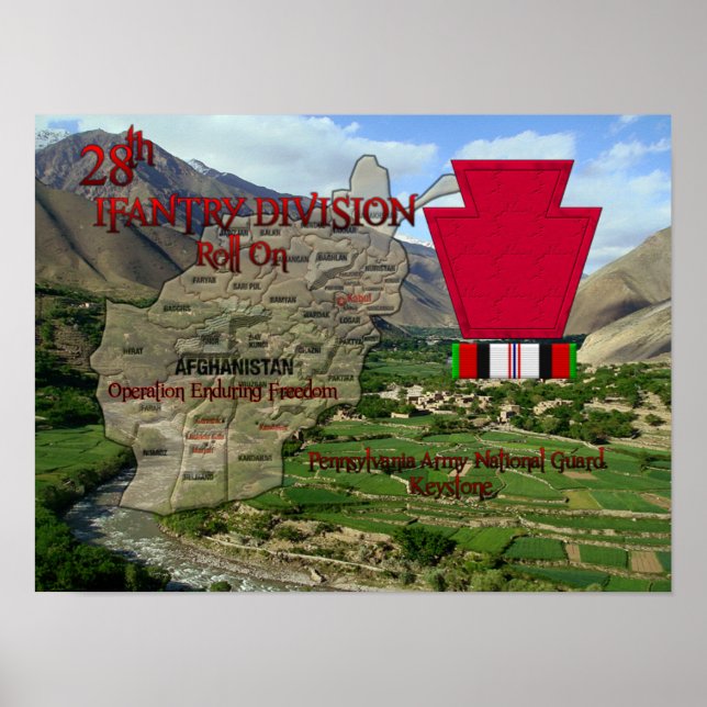 28ª Divisão de Infantaria Poster OEF Veterano (Frente)