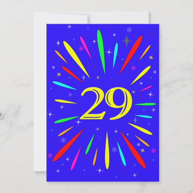 29ª Explosão de Convite de aniversário (Frente)