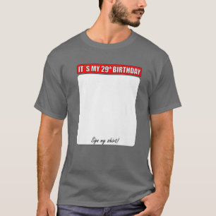 29º ANIVERSÁRIO ASSINAR MINHA CAMISA