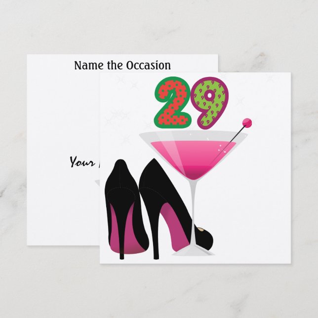 29º Convite de aniversário por SRF (Frente/Verso)