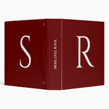 2 Grandes Monogramas Brancos, Iniciais em Vermelho