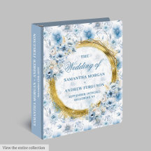 Álbum de Casamento Oval na moda Dusty Blue Glitter