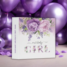 Álbum de Fotografias de Bebê Garden Flores de Recé