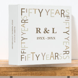 2.54cm Fichário Álbum de Fotografias do 50º Aniversário do Casamen