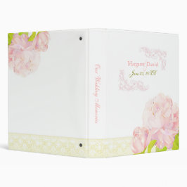 2.54cm Fichário Álbum de Fotos de Casamento de Buquê Pink Peony