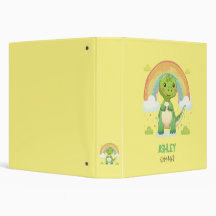 Arco-Íris Colorido Dino Com Nome De Criança