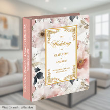 Binário de anel de casamento cor-de-água rosa-poei