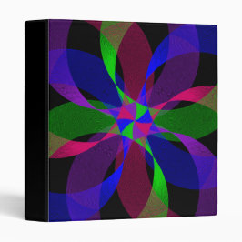 2.54cm Fichário Binário Geométrico Híbrido 2D 3D