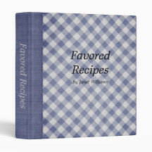 Binário Personalizado Azul Gingham 1"