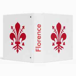 2.54cm Fichário Binder and Flag of Florence, Toscana, Itália