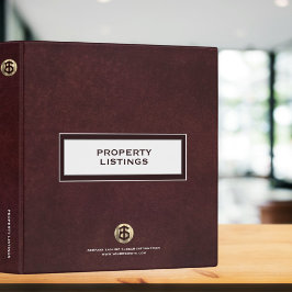 2.54cm Fichário Binder de Listagem de Propriedades de Luxo
