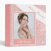 Binder de Pageant Personalizado - Glitz Dourado Ro