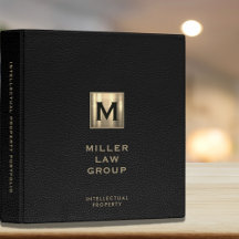 Binder de portfólio de luxo com logotipo inicial