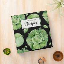 Binder de receita de alface fresca - Escuro